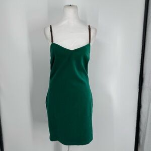 Vintage Green ESpirit Velvet Strappy Mini Dress
